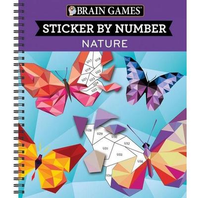 Brain Games - Sticker by Number: Nature (28 Images to Sticker), Taschenbuch von Publications International Ltd,New Seasons,Brain Games, Publications