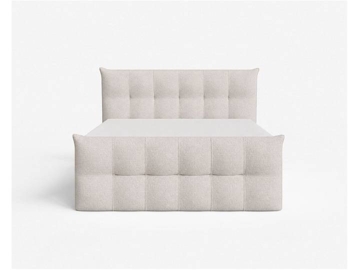 Boxspringbett ANGORA cremefarben 180x200cm halbfest