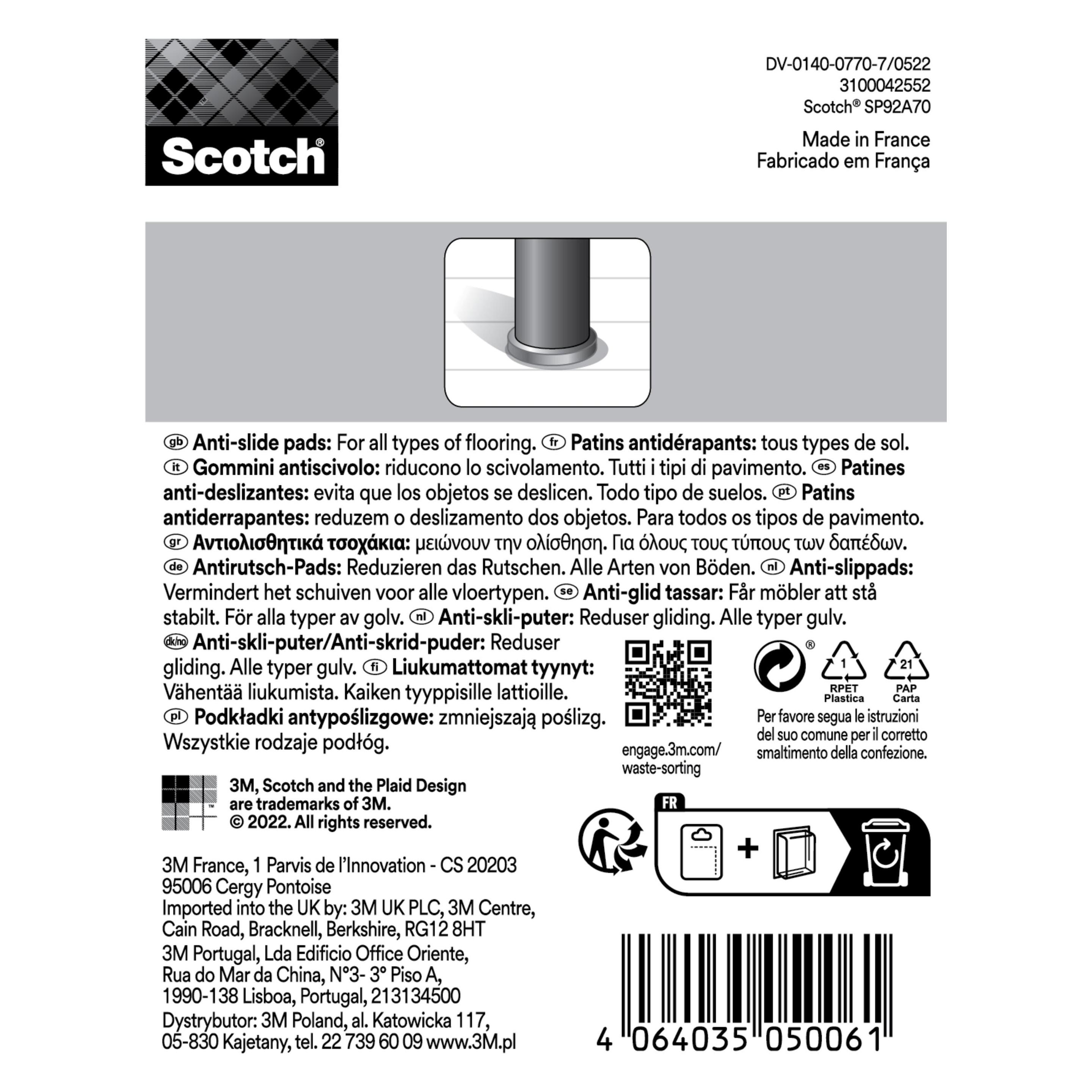 Scotch Schutzpuffer Bumpers Anti slide (Anschlagdämpfer) (7100290665 M1309-8456)