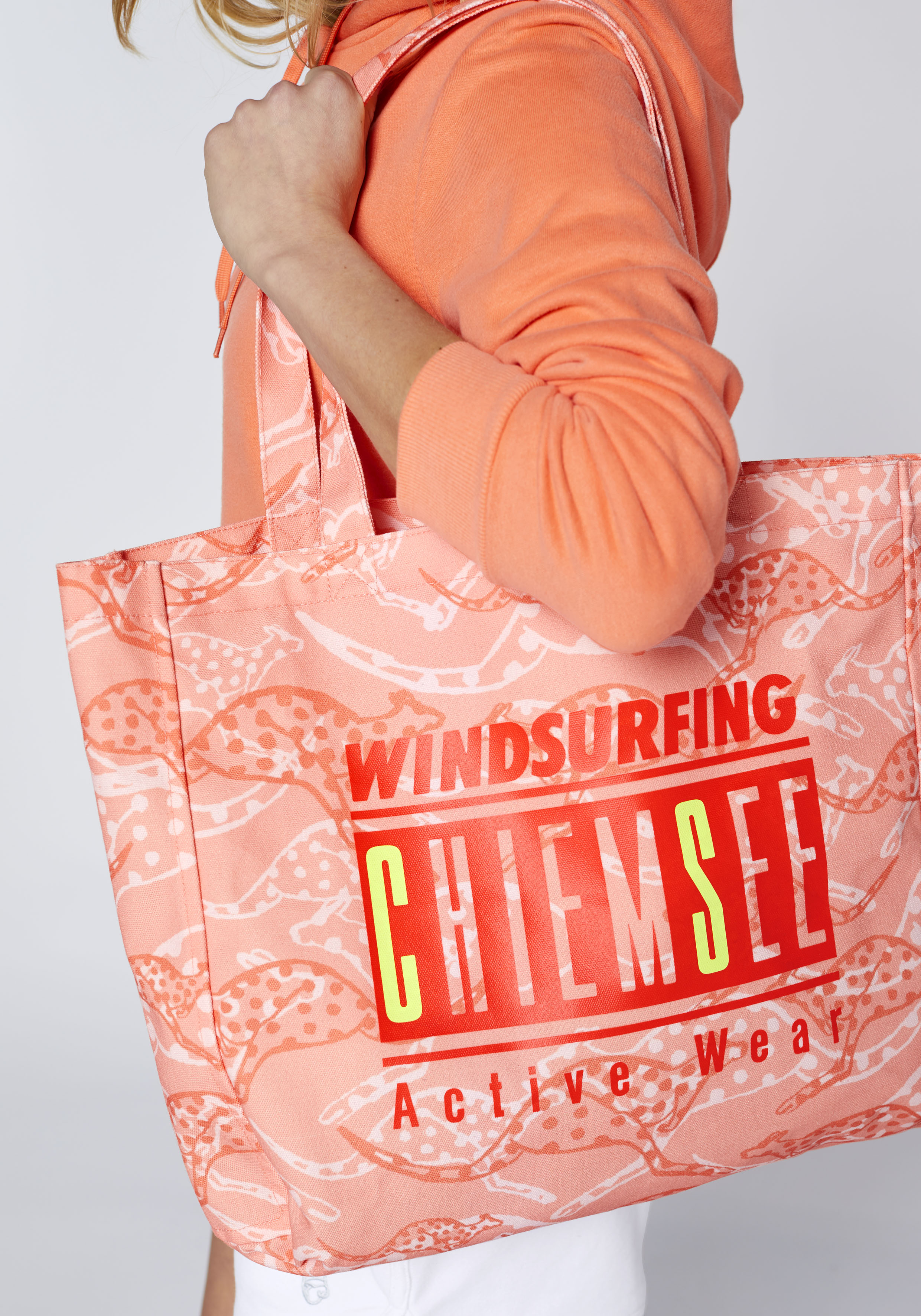 Beuteltasche CHIEMSEE, Damen, rosa (melon), Materialmix, Taschen Beuteltasche
