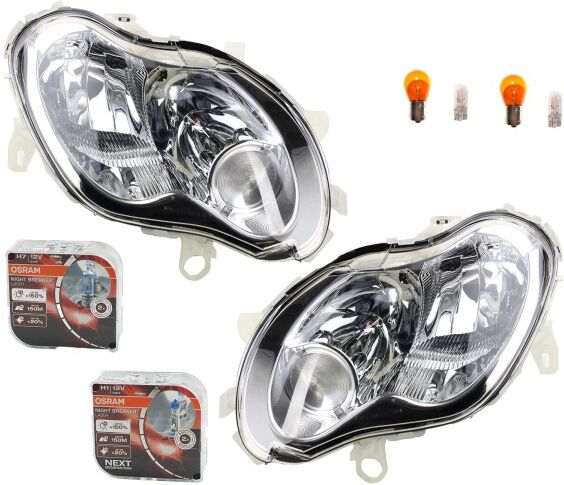NP24 Scheinwerfer Links + Rechts + Osram Night Breaker Laser passend für Smart ForTwo