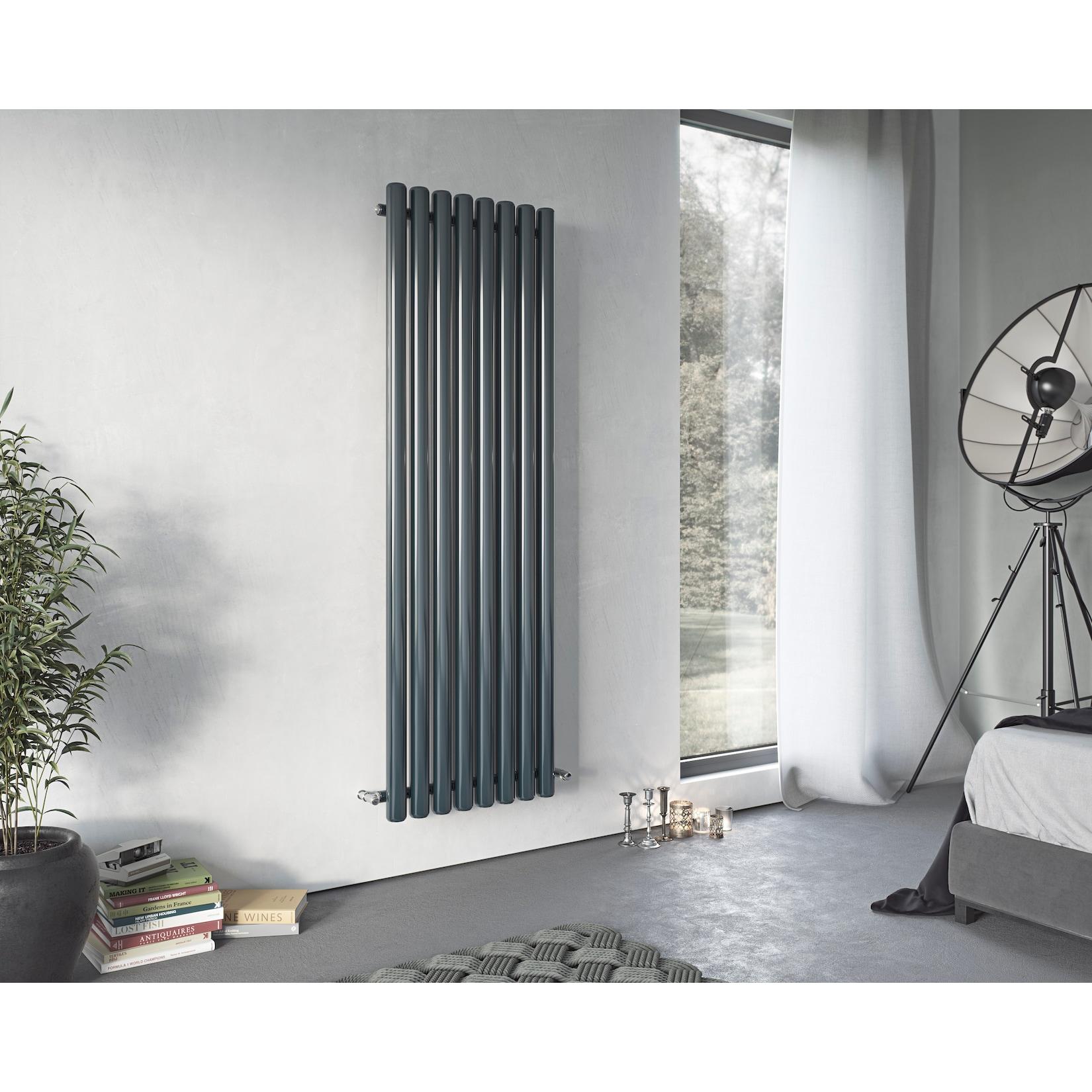 Ximax Raumheizkörper Erupto 600 mm x 585 mm 631 Watt Anthrazit RAL 7016