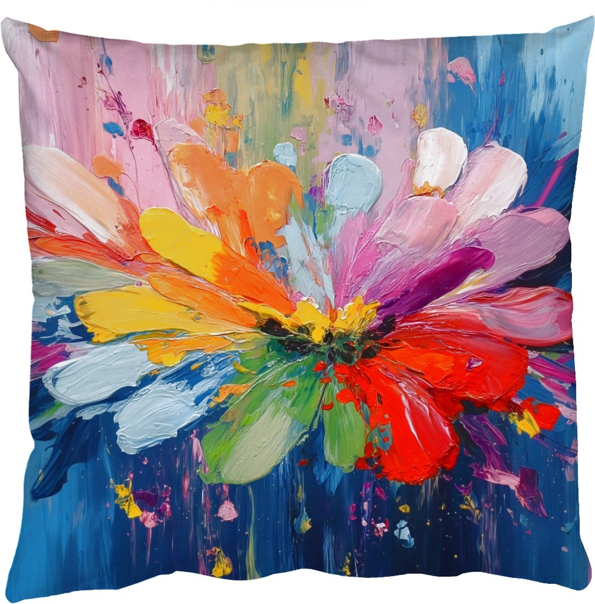Sierkussen Bloem voor de woonkamer, 60 x 60 cm