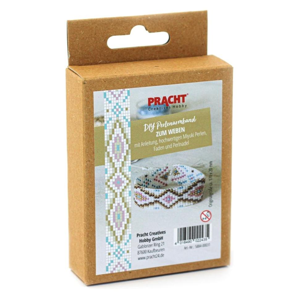 Magni DIY Perlenarmband weben weiss /bunt 170x20mm (43152944)