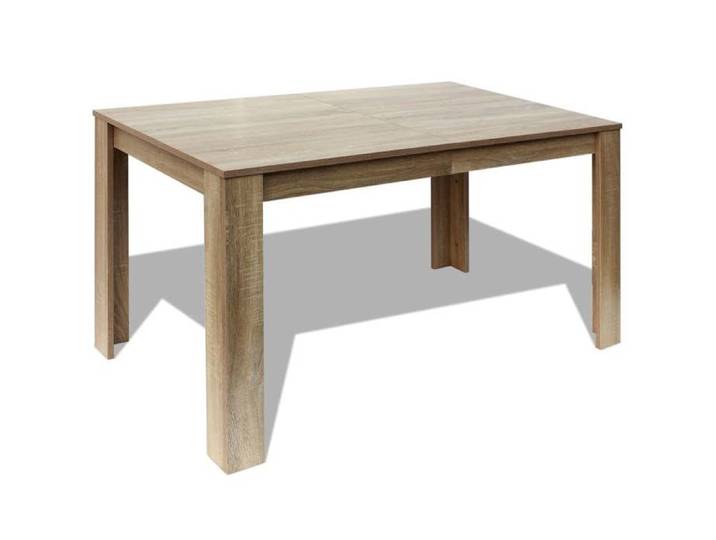 SALE 2026 Table Repas rustique/Table Salon Brun - Table à manger 140x80x75cm chêne 29.15 Kg 880347