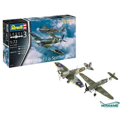 Revell Modellbausatz Conbat Set Messerschmitt Bf109G-10 & Spitfire Mk.V 03710