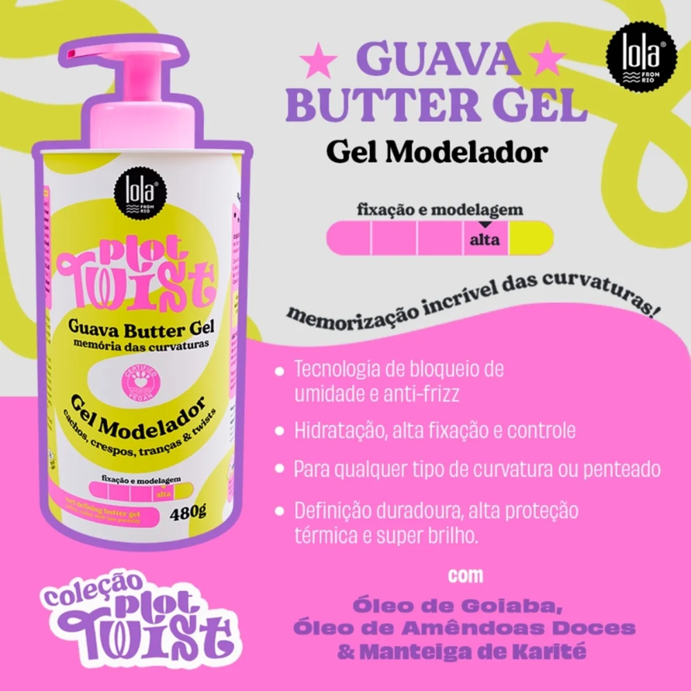 Lola Cosmetics Plot Twist Guava Hair Butter Gel 480g