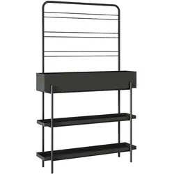 Casa.Pro, Pflanzenständer + Blumentreppe, Outdoor Pflanzenständer Aalsmeer Metall 154x96x24 cm Schwarz