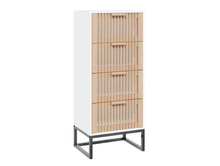 Buffet haut-Armoire de chambre - multi-rangement - blanc 40x30x95cm - Bois d'ingénierie NEUF - BM 2096867