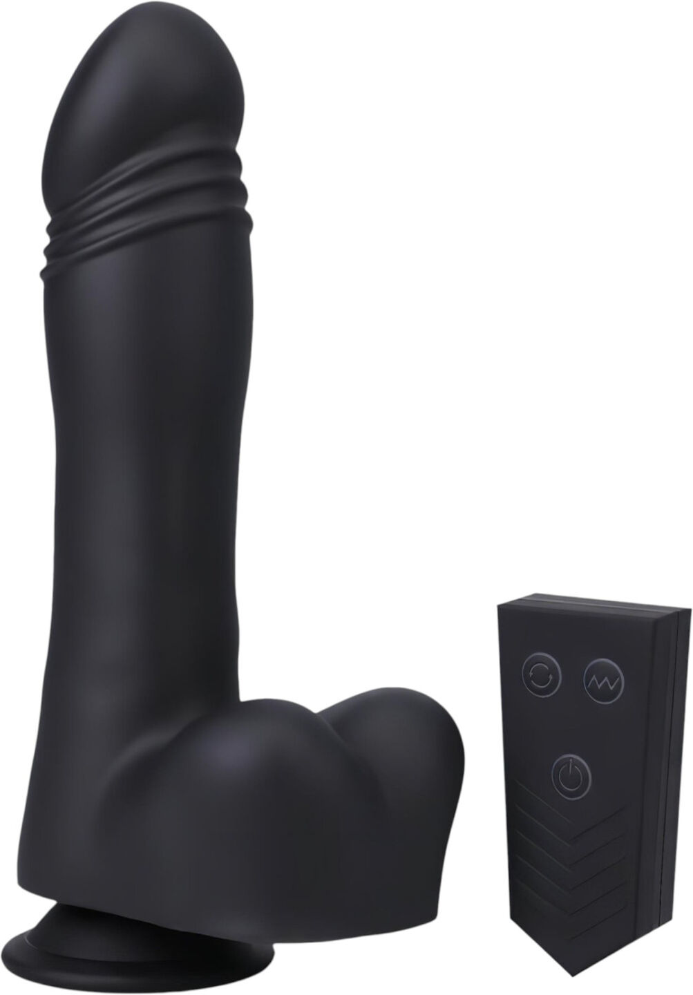 Doc Johnson - Mini Stempelmaskine Vibrator - Fjernbetjent - Sort