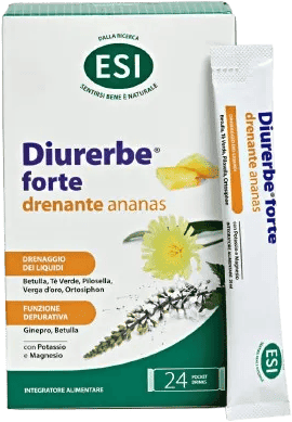 Diurerbe ESI Forte Integratore Diuretico Ananas 24 Pocket Drink