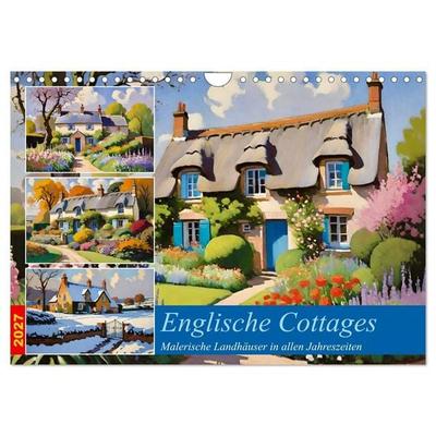Englische Cottages (Wandkalender 2027 DIN A4 quer), CALVENDO Monatskalender
