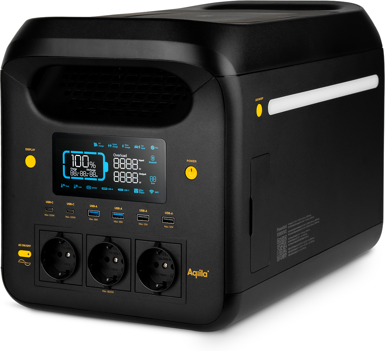 Aqiila Powerbird S1800V2 – Power station portatile 1800W con batteria LiFePO4