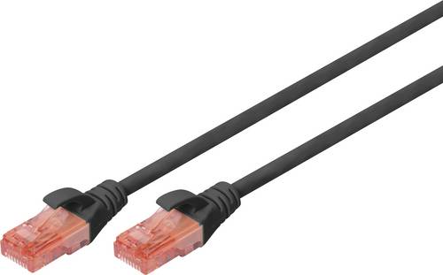 Digitus DK-1617-010/BL RJ45 Patchkabel CAT 6 U/UTP 1.00m Schwarz Halogenfrei, Ungeschirmt