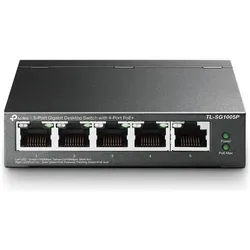TP-Link Tl-Sg1005p (5 Ports), Netzwerk Switch, Schwarz