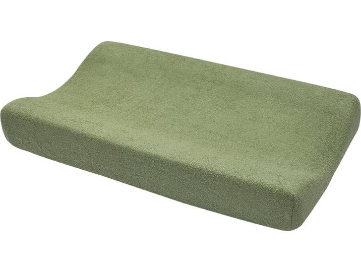 Meyco Baby Uni aankleedkussenhoes - badstof - olive green - 50x70cm
