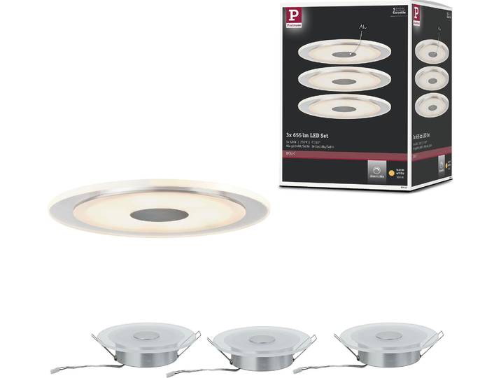 Spot LED encastrable Paulmann\, gamme Whirl\, kit de base