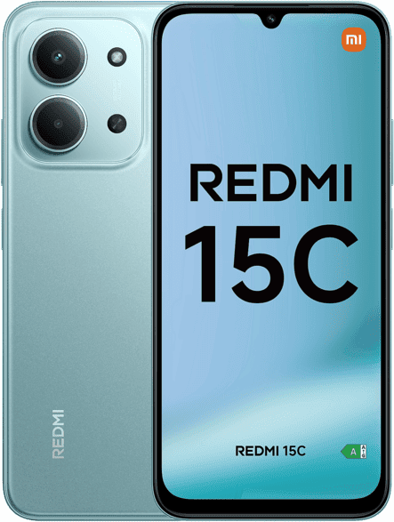 Xiaomi Redmi 15C 5G, Verde Menta, 128GB, 4GB RAM, 6.9 " IPS, MediaTek Dimensity 6300, 6000 mAh