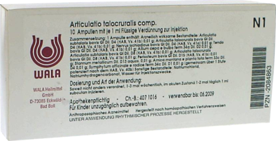 WALA Heilmittel GmbH ARTICULATIO talocruralis comp.Ampullen 10X1 ml 02084863