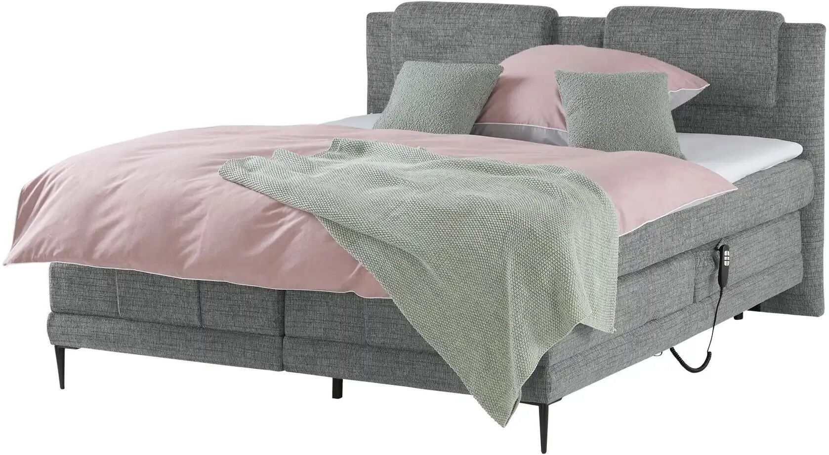 switch Motor-Boxspringbett  Wave ¦ grau ¦ Maße (cm): B: 170 H: 111