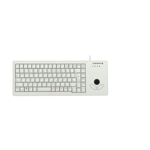 CHERRY G84-5400 XS Compact Mechanisch Toetsenbord met Trackball, USB-A, Lichtgrijs
