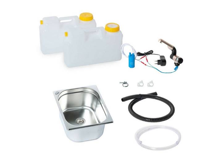 ad-ideen Waschbecken 230V Miniküche Wasseranlage Womo Bausatz 325x265x150mm Barwig O-L