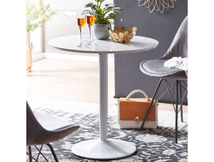 Esstisch Finn , rund weiß , Ø 75 cm