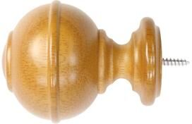 Lumi Home Furnishings Mix & Match Wood Finials for Wood Curtain Rod (2-Pack)