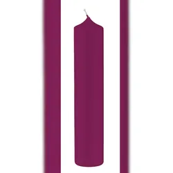 Kopschitz Kerzen 12 Altar Kerzen Brombeere 10% BW Anteil (Bienenwachs Kerzen) 25 x 5 cm im XXL Format