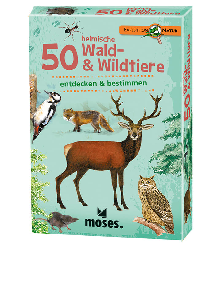 moses. Kartenset "50 heimische Wald- & Wildtiere" - ab 6 Jahren - onesize