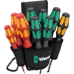 Wera 9620 Gürteltasche Set 1, VDE Universal Schraubendreher-Set, 10-teilig
