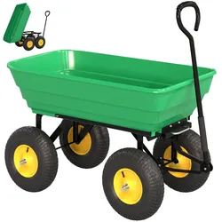 GARTENWAGEN Stahl Kunststoff Dunkelgrün