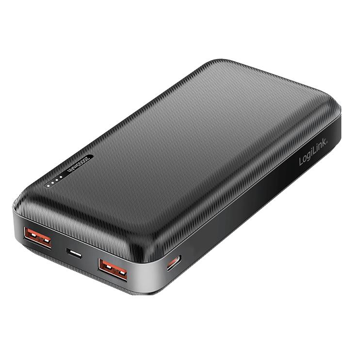 LogiLink Powerbank 20.000 mAh, schwarz (20000 mAh, 20 W) (PA0378)