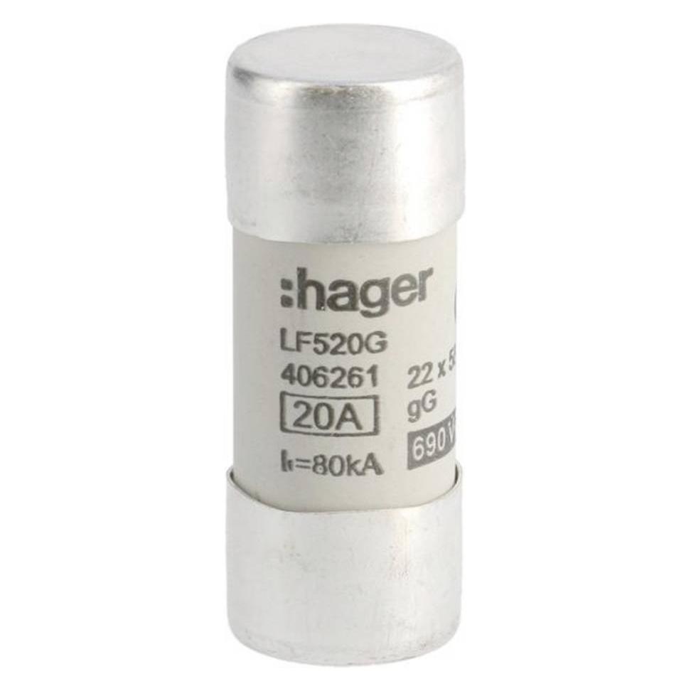 Hager HAG LF520G Sicherungseinsatz 22x58mm gG 20A (20 A) (LF520G)