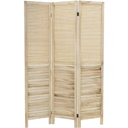 PARAVENT 3 teilig Osaka 170x121 cm Natur aus Holz
