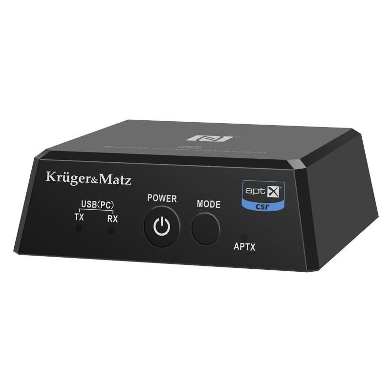 Krüger&Matz KM0352 - 2-in-1 Bluetooth BT-1 audio ontvanger en zender (Apt-X, NFC) (Sender & Empfänger) (KM0352)