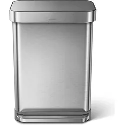Simplehuman Treteimer, Abfalleimer, Silber