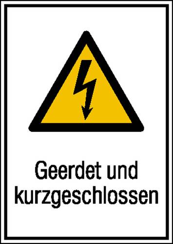Warn-Kombischild Achtung Kunststoff (B x H) 131mm x 185mm ISO 7010 1St.