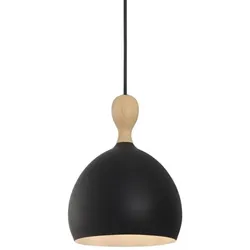 Halo Design Dueodde Hängeleuchte Metall/Holz Ø18cm Schwarz