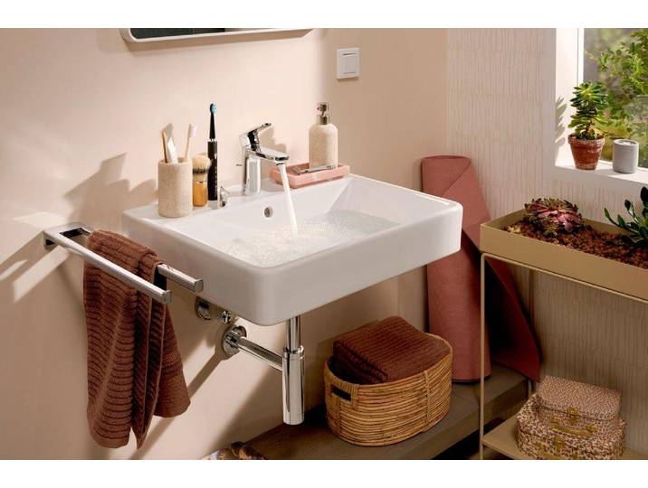 Mitigeur de lavabo hansgrohe Vernis Blend 100 CoolStart avec tirette\, chrome\, 1 pièce.