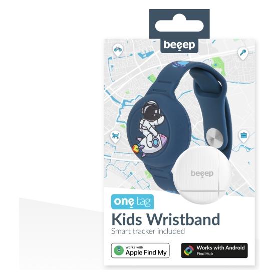 Beeep OneTag Apple Find My & Android Tracker - Kids Wristband Silicon Astronaut = 8718256121135 (Apple Find My) (72253344)