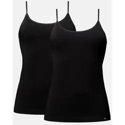 BAMBOO TANK TOP - 2-Pack - Schwarz - M/L