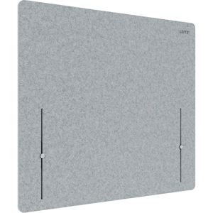 Leitz Tischtrennwand 61230085, grau, Akustik-Trennwand mit Filzbezug, 80 x 70cm