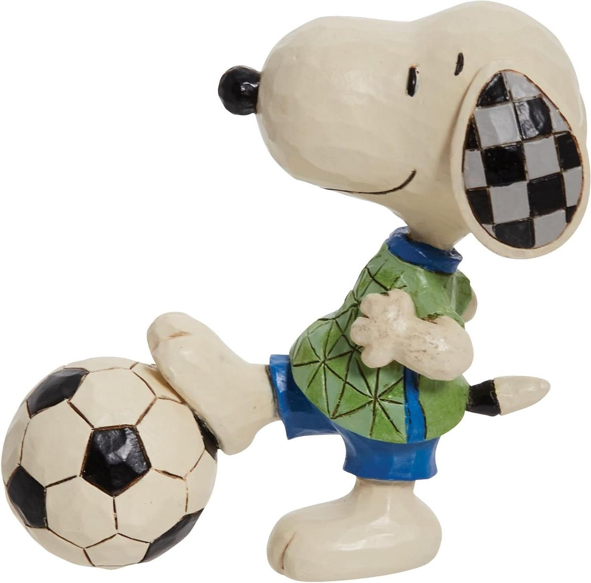 Snoopy Voetbal Figuur - Handgeschilderd Miniatuur Beeldje voor Decoratie - Multicolor - 7,62 cm