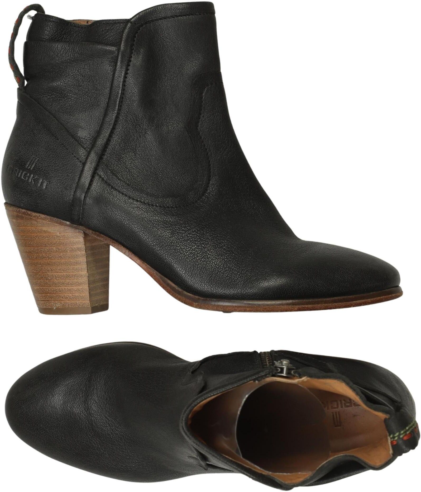 Crick IT Damen Stiefelette, Schwarz, Gr. EU 39, Leder - Second Hand