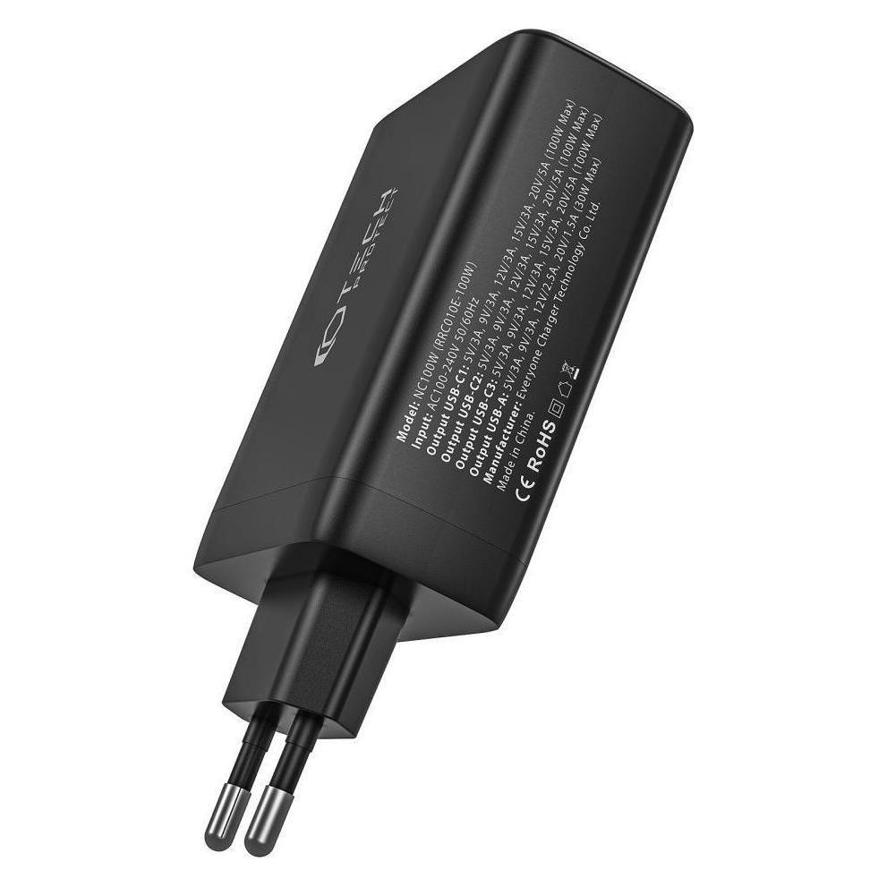 Tech-Protect NC100W-GAN (100 W, 4 Ports) (23688-0)