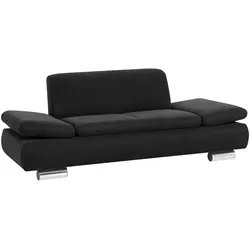 SOFA 2-Sitzer Kaye Bezug Veloursstoff Metallfuß verchromt / schwarz