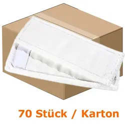 Mopptex Microfasermop PROFESSIONAL weiß 50 cm Wischmop 70 Stück / Karton, profi Mopp zu einem unschlagbaren Preis