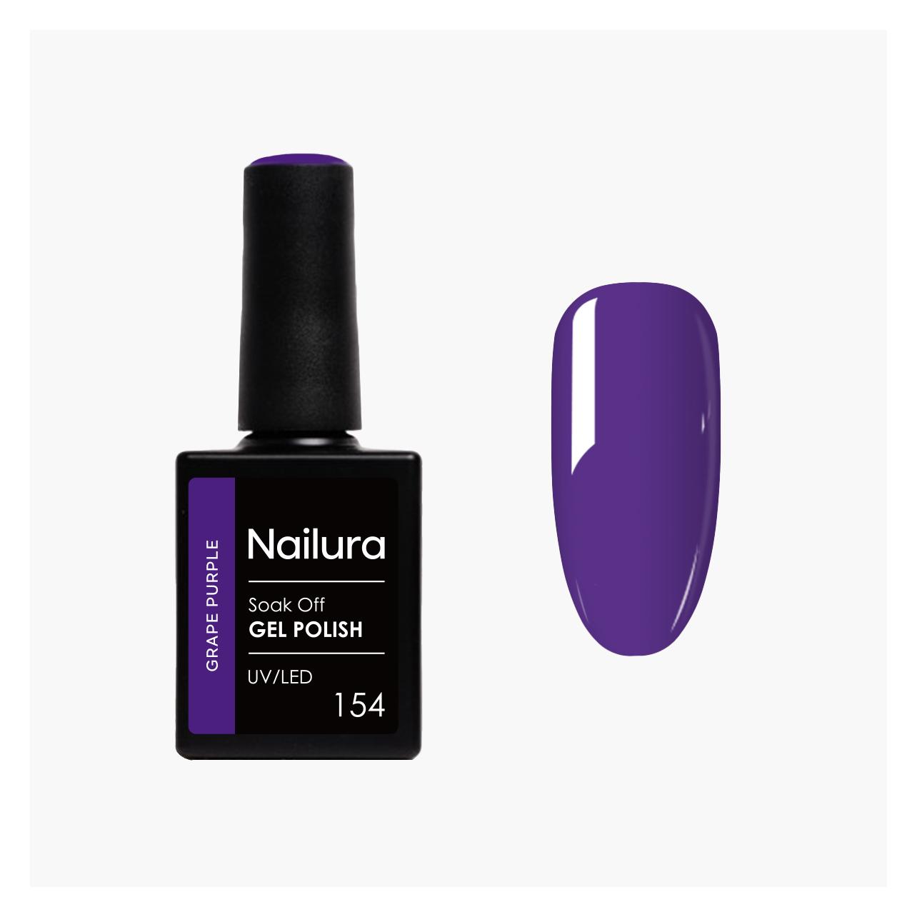 Nailura - Gel Polish 154 - Grape Purple - 10 ml (Grape Purple, Gel-Effekt Nagellack) (70173)