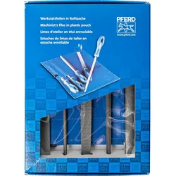 PFERD TOOLS Werkstattfeilen/-raspel-Set 5-tlg. in Rolltasche 200mm für grobe Zerspanung - 11801520
